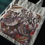 Ręcznie malowana torba tote shopperka FIELD - prezent na dzień kobiet