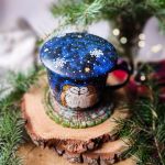 Zestaw sowy świąteczny prezent - kubek sowy do herbaty zimowy