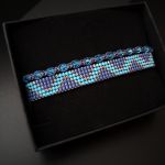 Niebieski Komplet Bransoletek - komplet bransoletek makrama i koraliki