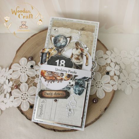 Męska kartka urodzinowa dla piłkarza 1 GOTOWA