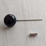 Pin/zapinka do marynarki z kamieniem - noc Kairu - Rozpięta zapinka