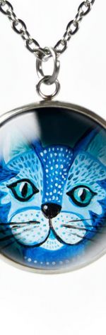 BLUE CAT naszyjnik z ilustracją