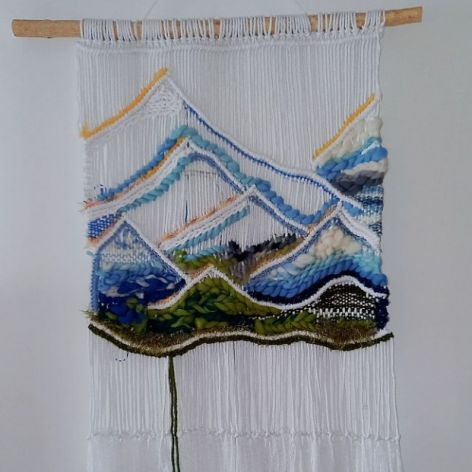 Tkanina dekoracyjna "Pejzaż górski" 