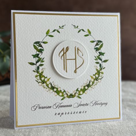 Ręcznie robione zaproszenia komunijne, 49E