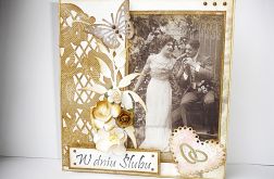 Kartka ślubna retro