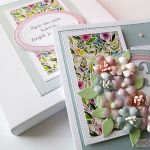 Kartka URODZINOWA z pastelowymi kwiatami - Pastelowa kartka urodzinowa z kwiatami