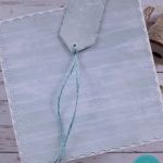 Kartka urodzinowa z wróżkami 3, personalizacja - Tył kartki i tył etykietki