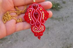 Naszyjnik-wisior Czerwono-Złoty