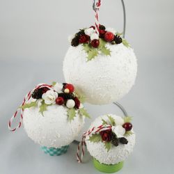 Oszronione bombki - komplet