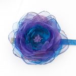 Broszka kwiat niebiesko-fioletowa 15 cm - Rękodzieło - Broszka kwiat niebiesko-fioletowa 15 cm - Rękodzieło b