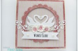 Kartka na Ślub z łabędziami 1