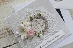 Kartka komunijna kwiaty 6