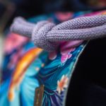 Plecak worek Raspberi – unikatowy plecak z weluru w kwiatowy wzór | Handmade z Łodzi - 