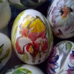 Kurze Jajeczka Malowane Lila - Zestaw Żółty