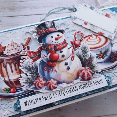 Kartka świąteczna z bałwankiem 3
