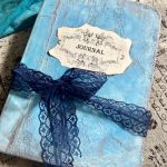Niebieski pamiętnik album ręcznie robiony - pamiętnik dla dziewczynki