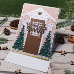 Kartka świąteczna - drzwi 3 - Kartka stojąca