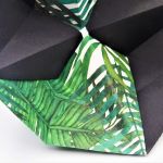 Geometryczna miseczka origami w liście palmy - 3