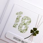 Kartka na 18 urodziny handmade z życzeniami - Kartka urodzinowa z czterolistną koniczyną