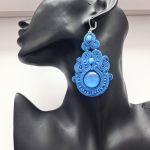 Blue Sky kolczyki sutaszowe - 