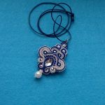 Naszyjnik-wisior Niebiesko-szary - 