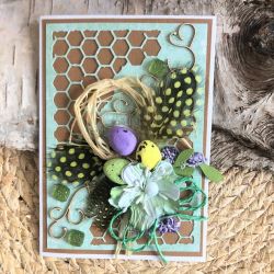 097,Wielkanoc-kartka wielkanocna z jajkami