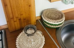 Podkładka pod kubek ,2szt.podkładka na stół okrągła 20cm .