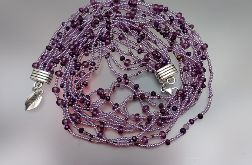 Naszyjnik Fioletowe Kryształki 2