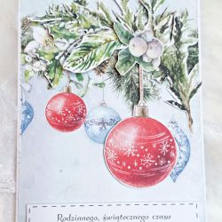 Kartka świąteczna bombka - z kopertą