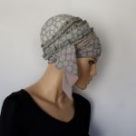 letni turban AMANDA - szarfa wiązana z boku głowy