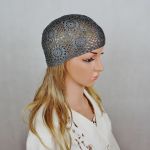 Czapka grafitowa dla p. Edyty - Modna czapka