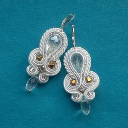 Kolczyki Biało-Srebrzyste & Złoto