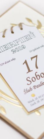 Kartka z kalendarza * kartka ślubna - KS1922