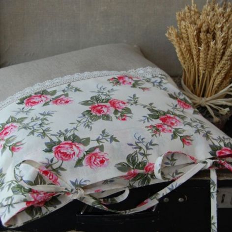 Angielskie róże & len - poszewki