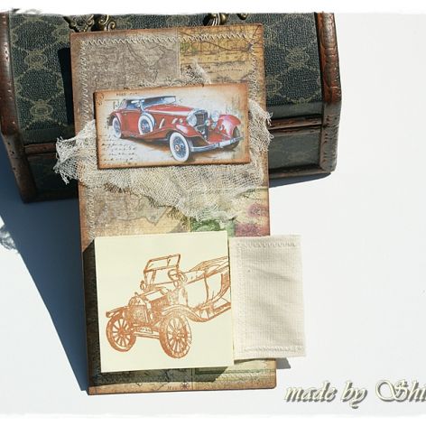 Notes na lodówkę -' retro car'