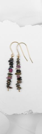 Kolczyki z turmalinami.