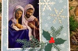 kartka bożonarodzeniowa ze św. Rodziną