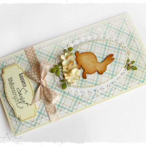 Kartka wielkanocna z zajączkiem