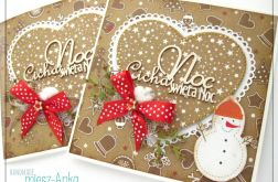 Piernikowa kartka świąteczna z bałwanem 3