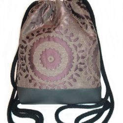 Plecak damski młodzieżowy fiolet wzór
