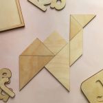 Układanka, puzzle, tangram drewniany - gra logiczna, układanka