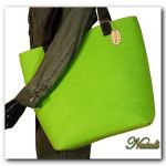 Duża zielona- neonowa XXL minimalistyczna torebka - 