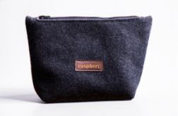 Kosmetyczka MAXI z grafitowego flauszu