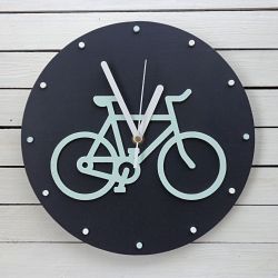 Zegar ścienny z rowerem
