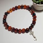 Bransoletka z kamieni brązowego agatu - równowaga i spokój - bransoleta brązowy agat