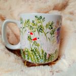 Wiejskie klimaty ręcznie malowany kubek 270 ml. - malowany dookoła