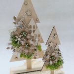 Drewniane choinki bożonarodzeniowe 2 szt #3 - 