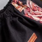 Czarny workoplecak basic kwiaty - 