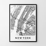 Plakat mapa nowy jork New York 50X70cm B2 - 