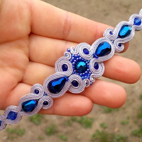 Bransoletka sutasz Szafiry w srebrze